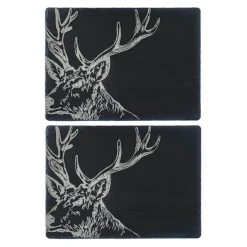 Selbrae House Set of 2 Slate Placemats - Stag