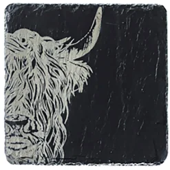 Selbrae House Slate Coaster - Highland Cow