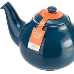 Siip 6 Cup Solid Glaze Stoneware Teapot - Dark Blue