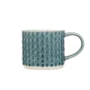 Siip Embossed Circle Stoneware 300ml Mug - Green