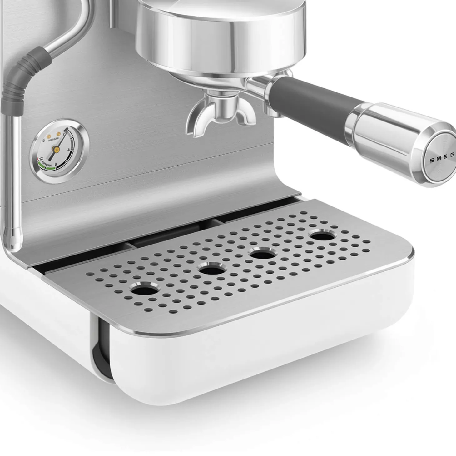 Smeg EMC02WHMUK Mini Pro Espresso Coffee Machine - Matte White