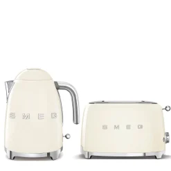 Smeg Jug Kettle & 2 Slice Toaster Set - Cream