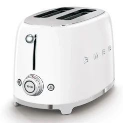 Smeg Jug Kettle & 2 Slice Toaster Set - White