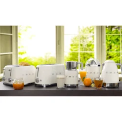 Smeg Jug Kettle & 4 Slice Toaster Set - Cream