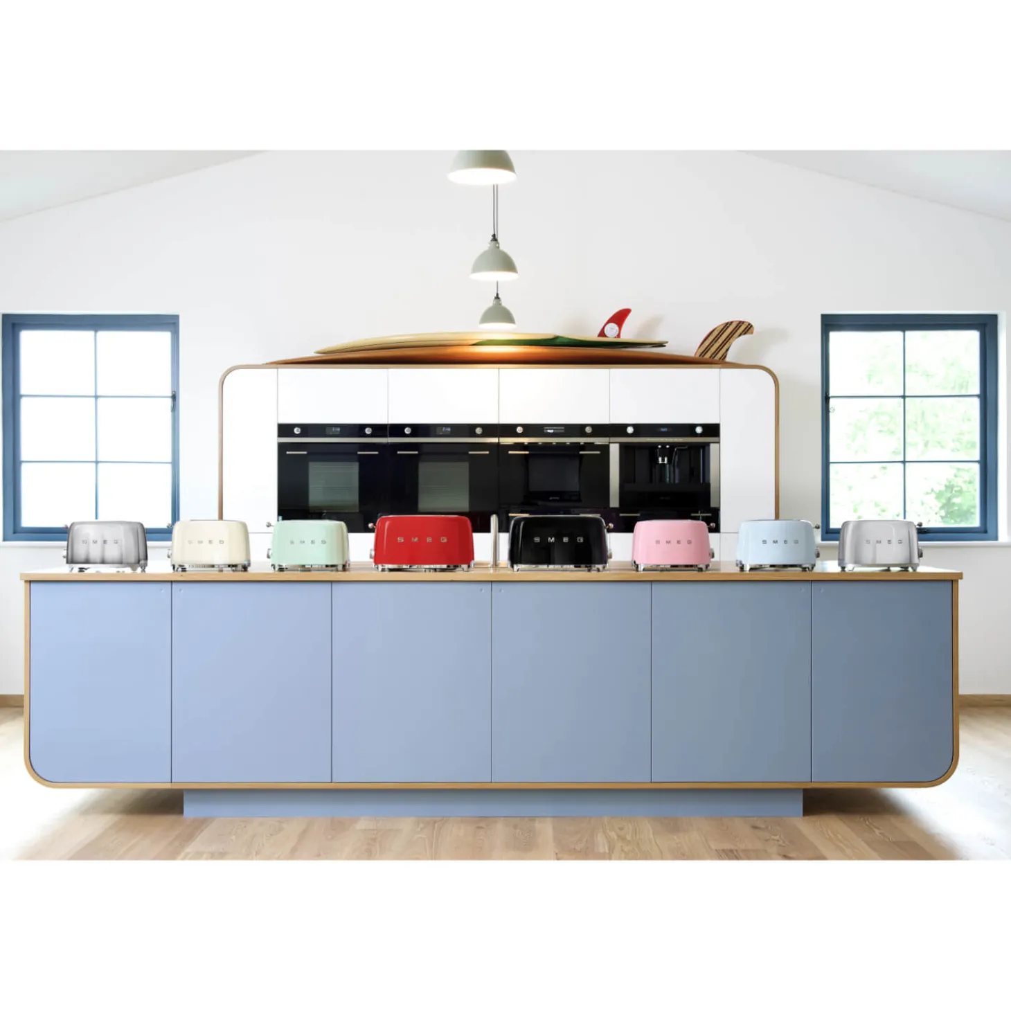 Smeg Jug Kettle & 4 Slice Toaster Set - Pastel Green