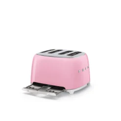Smeg Jug Kettle & 4 Slice Toaster Set - Pink