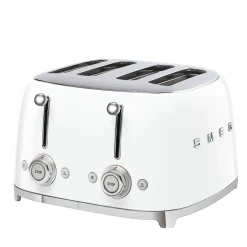 Smeg Jug Kettle & 4 Slice Toaster Set - White