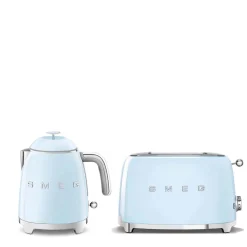 Smeg Mini Kettle & 2 Slice Toaster Set - Pastel Blue