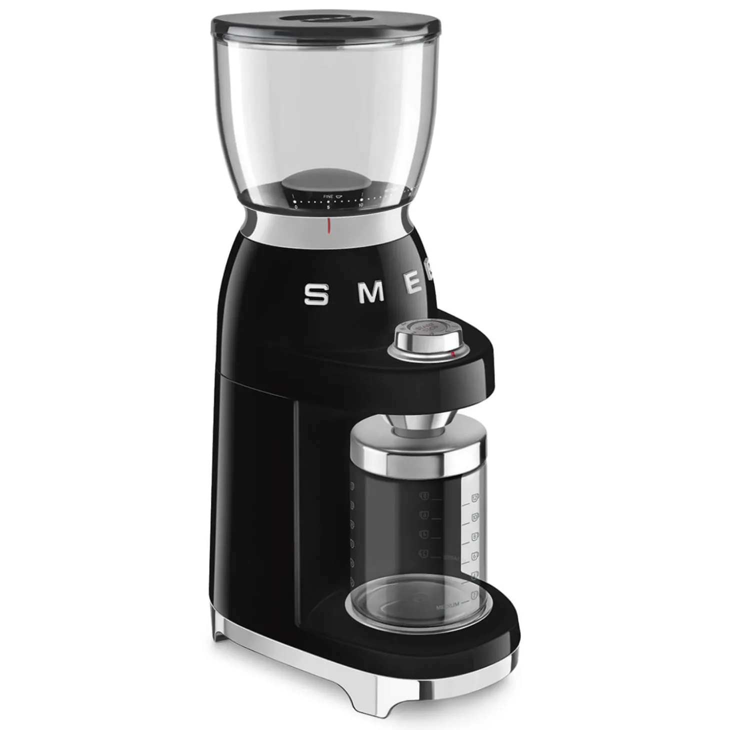 Smeg 50's Style Retro CGF11 Coffee Grinder - Gloss Black