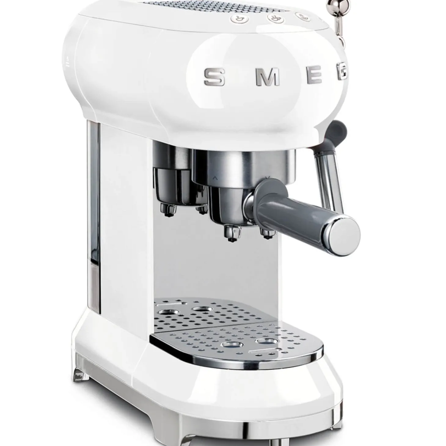 Smeg 50's Style Retro ECF02 Espresso Coffee Machine - White