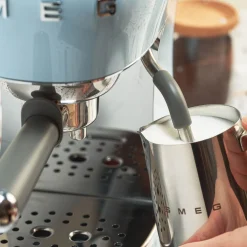 Smeg 50's Style Retro ECF02 Espresso Coffee Machine - Pastel Blue