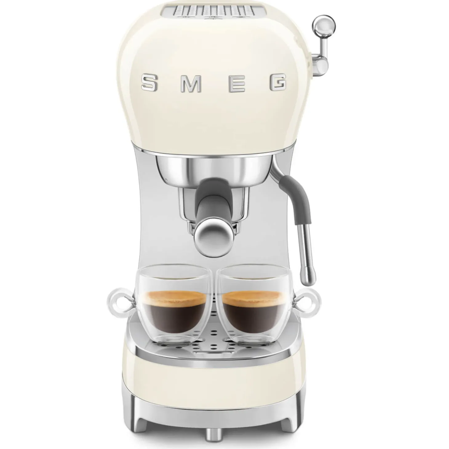 Smeg 50s Style Retro ECF02 Espresso Coffee Machine - Cream