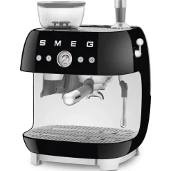 Smeg 50s Style Retro EGF03 Bean-to-Cup Espresso Coffee Machine - Black
