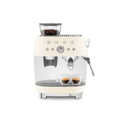 Smeg 50s Style Retro EGF03 Bean-to-Cup Espresso Coffee Machine - Cream