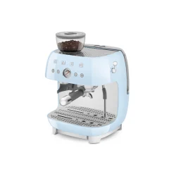 Smeg 50s Style Retro EGF03 Bean-to-Cup Espresso Coffee Machine - Pastel Blue