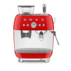 Smeg 50s Style Retro EGF03 Bean-to-Cup Espresso Coffee Machine - Red