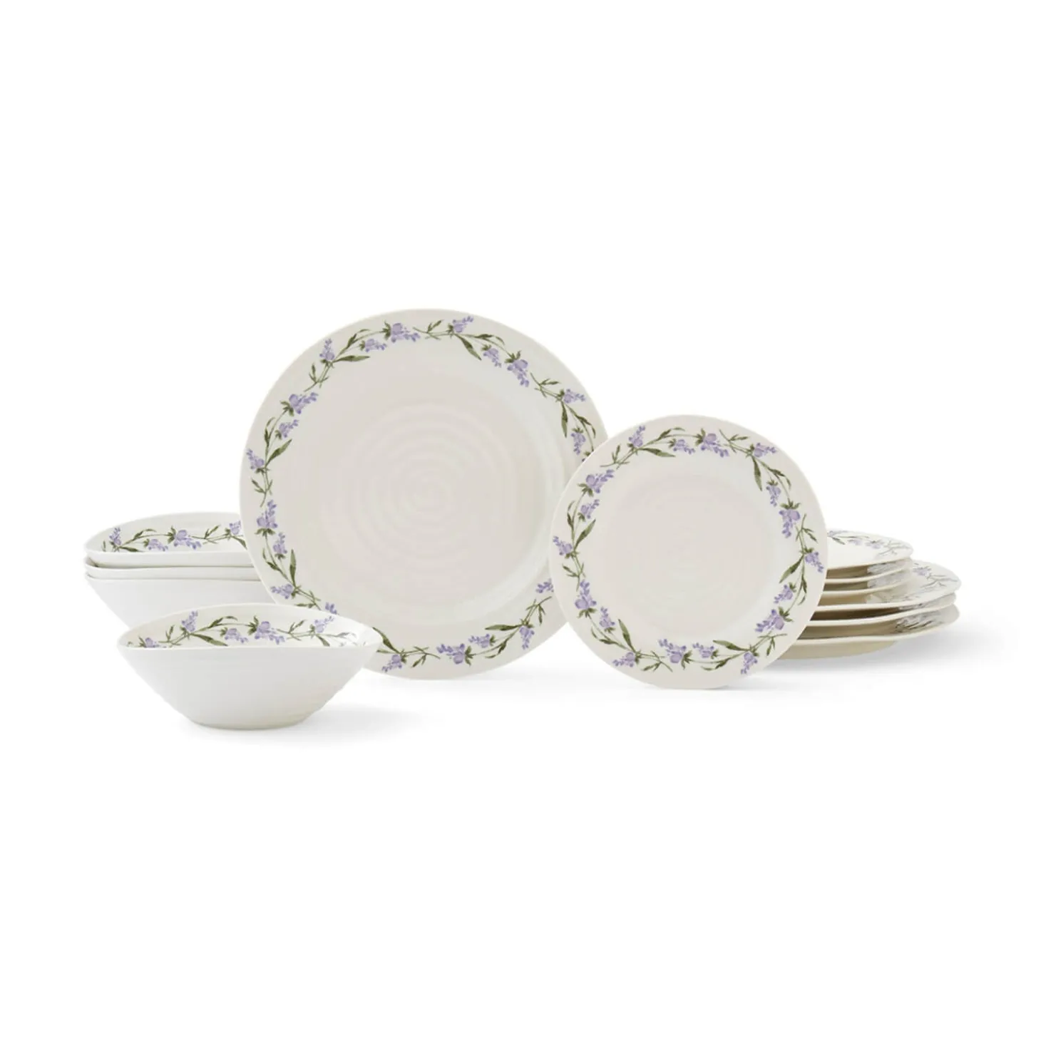 Sophie Conran Porcelain 12-Piece Dinner Set - Lavandula