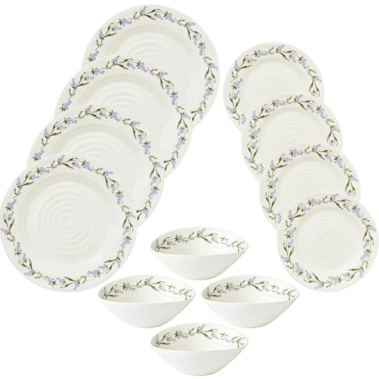 Sophie Conran Porcelain 12-Piece Dinner Set - Lavandula