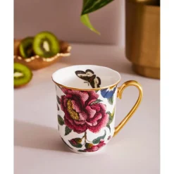 Spode Creatures of Curiosity Mug - Floral / White