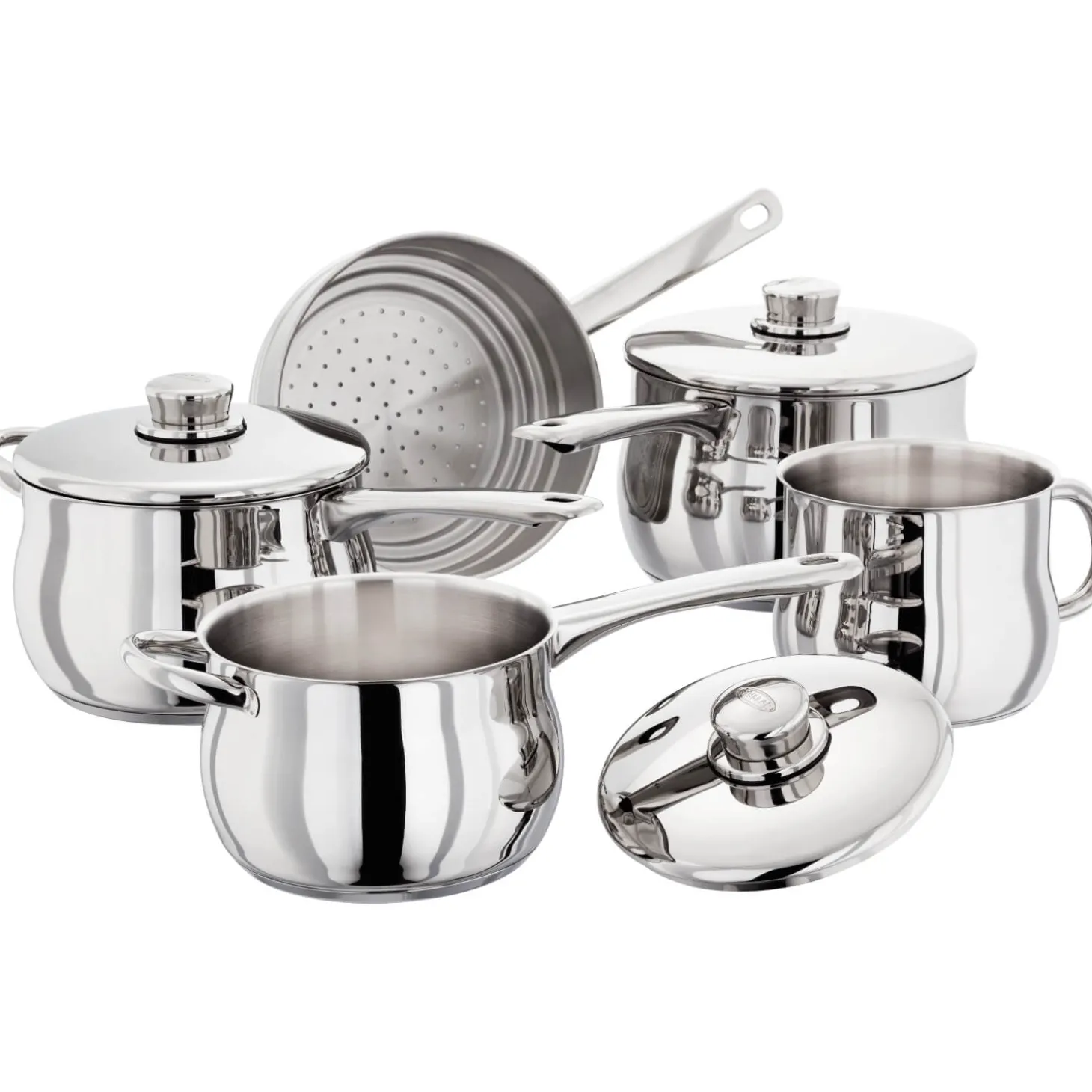 Stellar 1000 Deep Stainless Steel Saucepan Set - 5 Piece