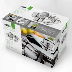 Stellar 1000 Deep Stainless Steel Saucepan Set - 5 Piece
