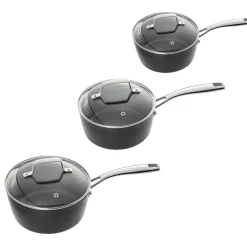 Stellar Rocktanium Non Stick 3 Piece Saucepan Set