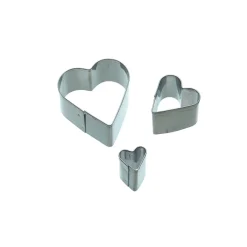 Sweetly Does It 3 Piece Metal Fondant Cutter Set - Heart