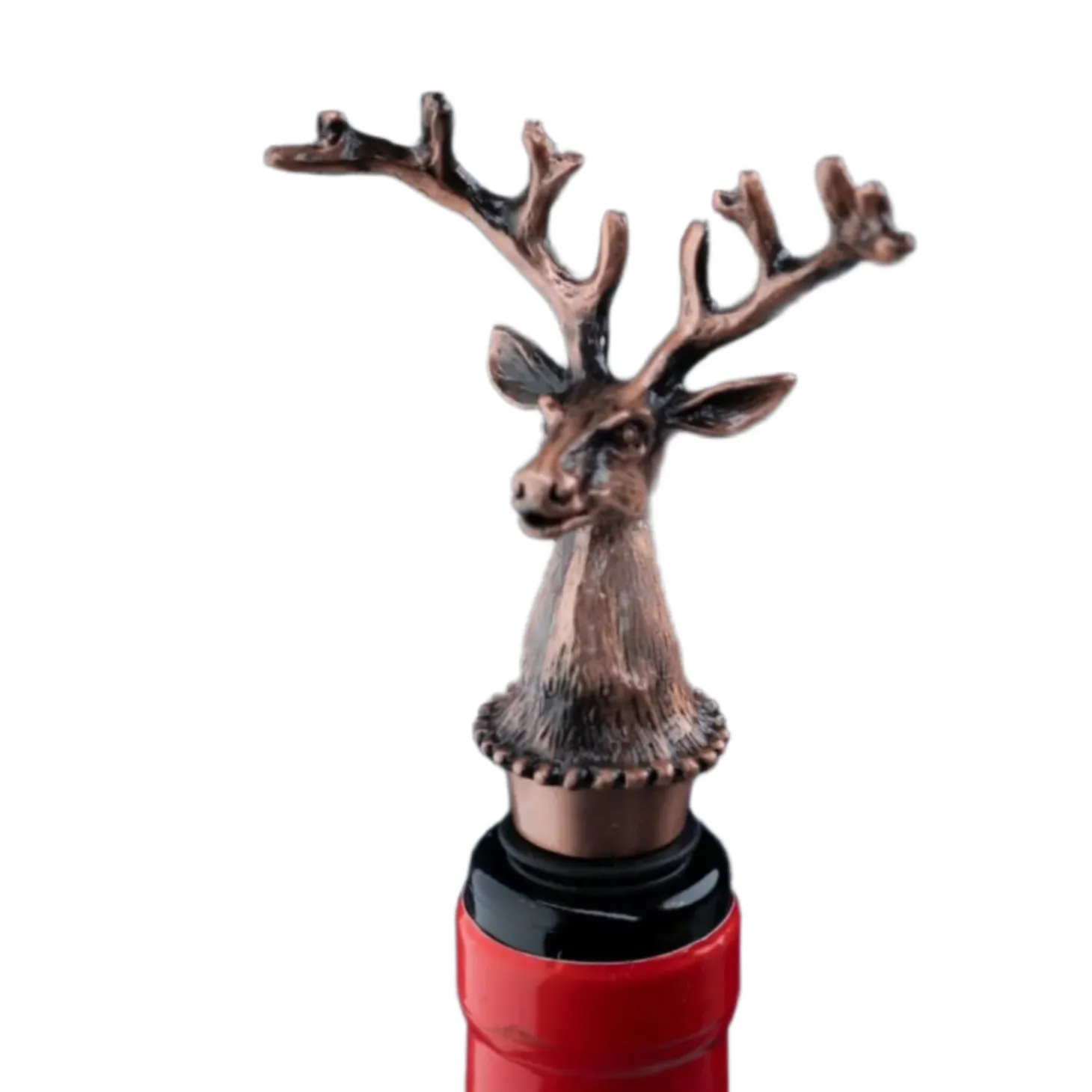 Taylor's Eye Witness Taproom Classic Stag Wine Bottle Stopper - Copper