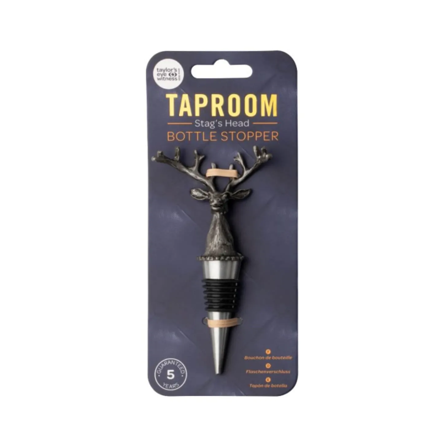 Taylor's Eye Witness Taproom Classic Stag Wine Bottle Stopper - Pewter