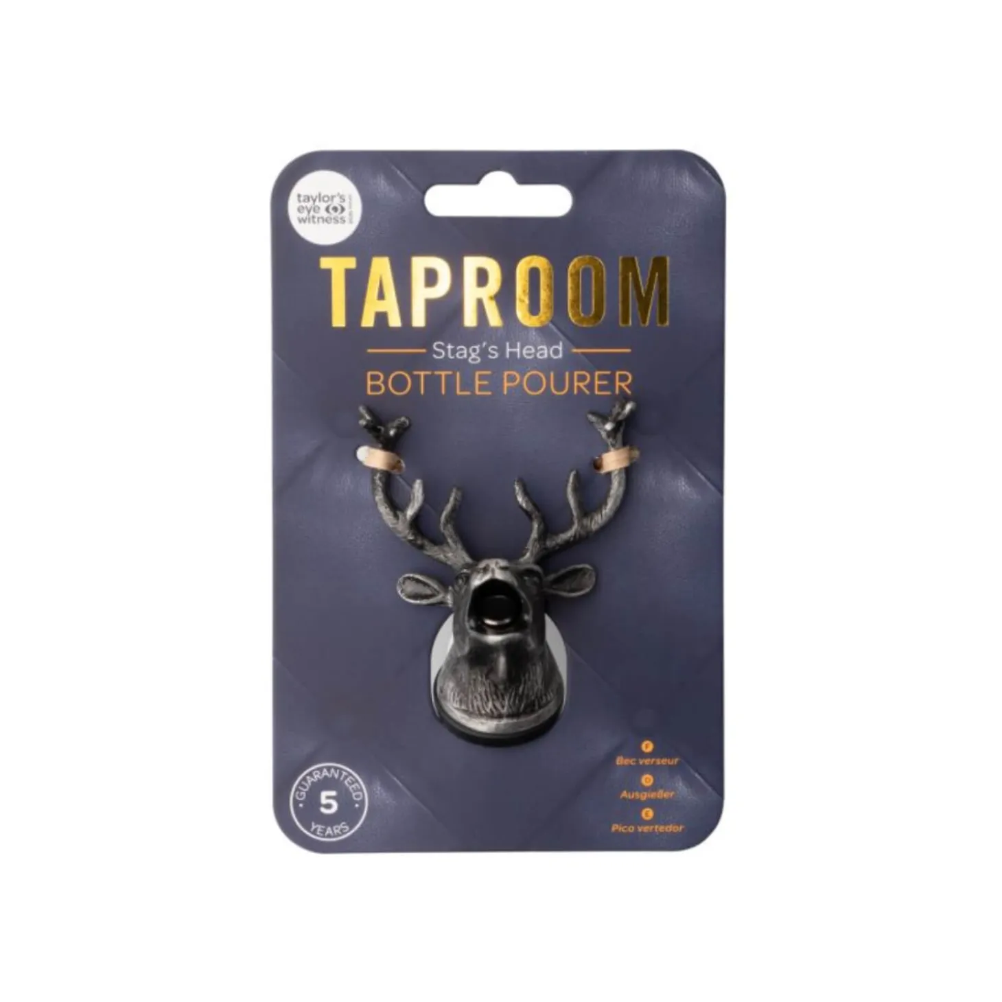 Taylor's Eye Witness Taproom Stag Bottle Pourer - Pewter
