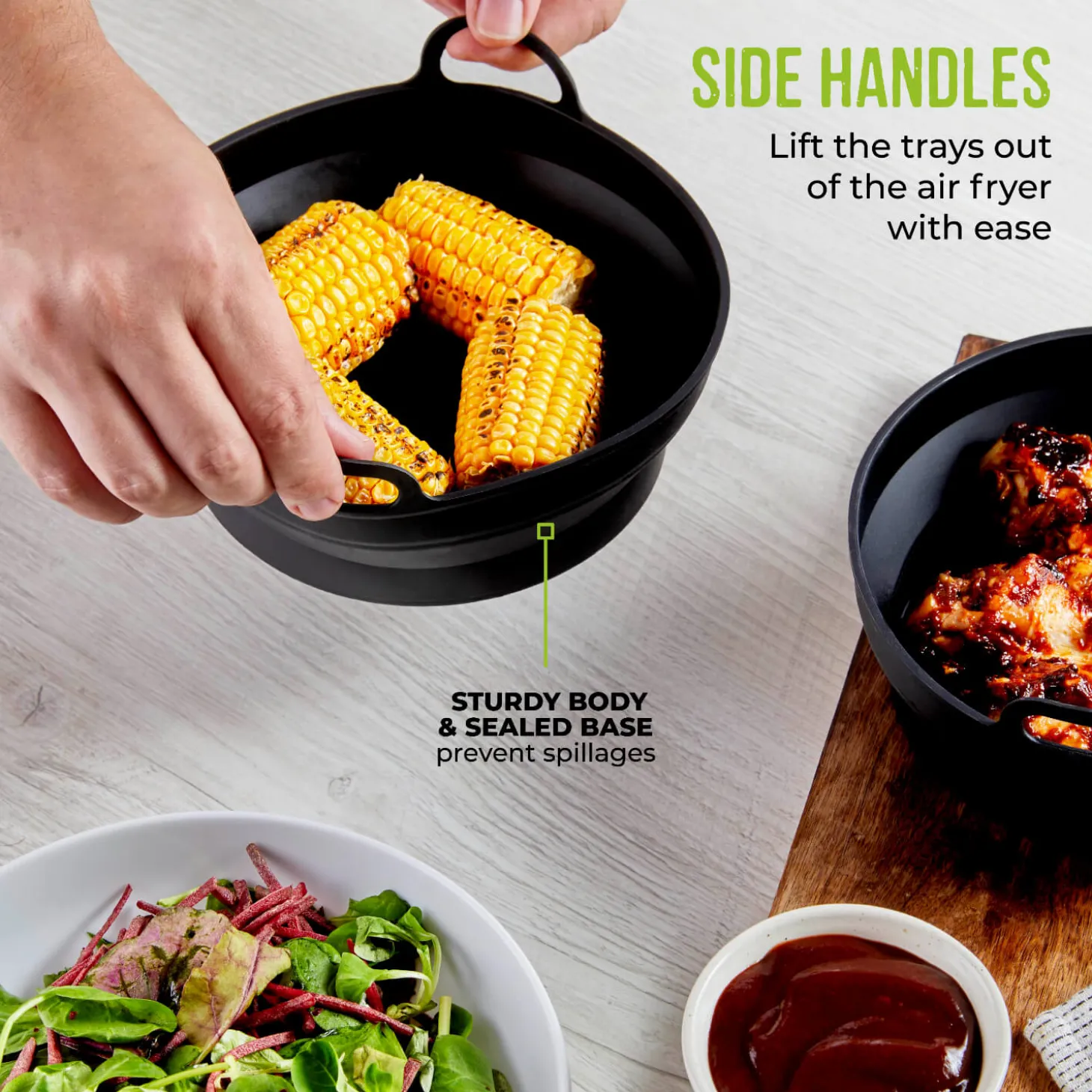 Tower Air Fryer Round Foldable Trays - Pack of 2