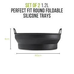 Tower Air Fryer Round Foldable Trays - Pack of 2