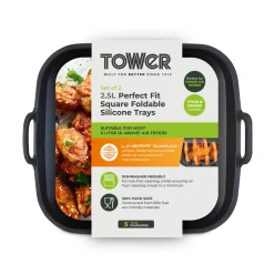 Tower Air Fryer Square Foldable Trays - Pack of 2