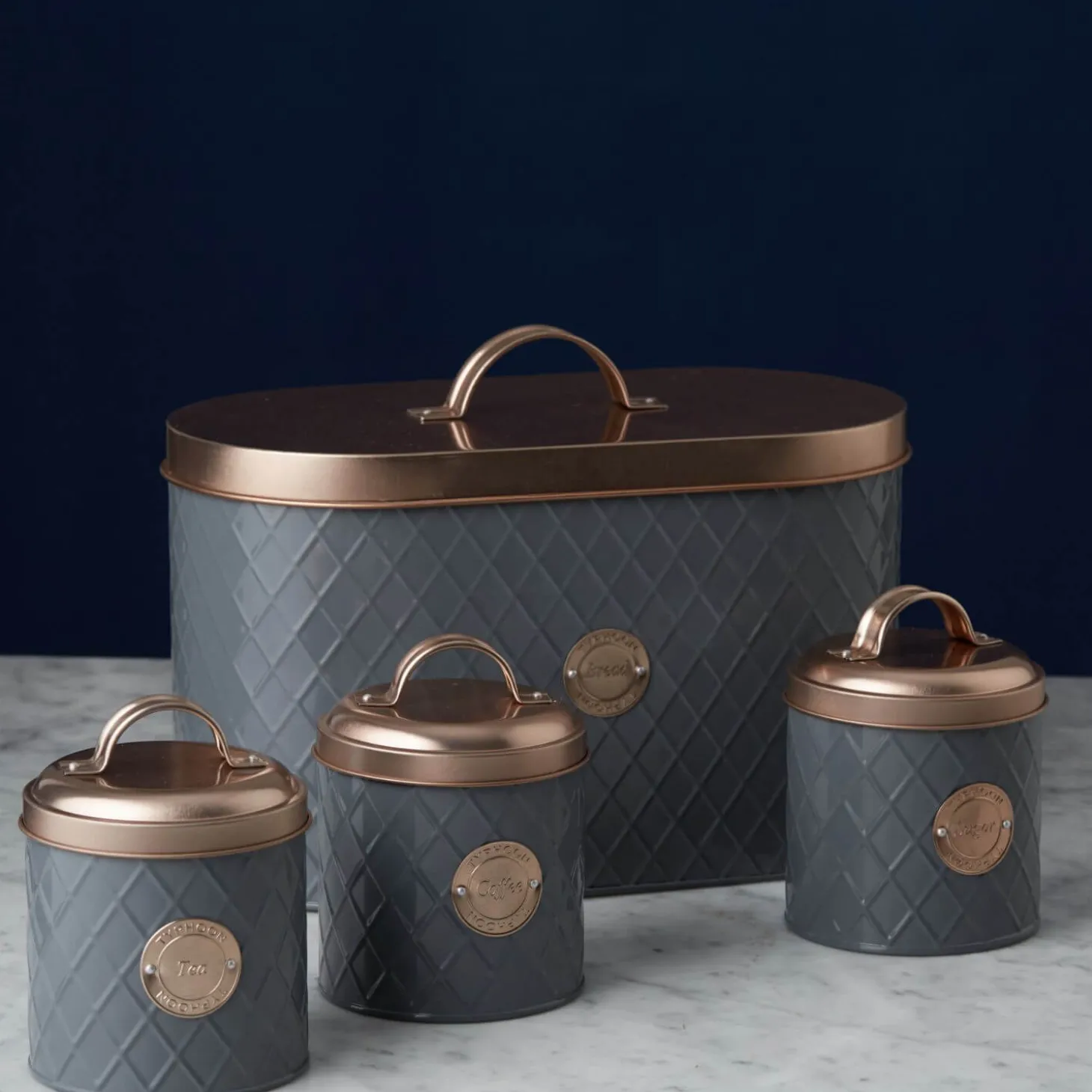 Typhoon Henrik Pasta Storage Canister - Graphite & Copper