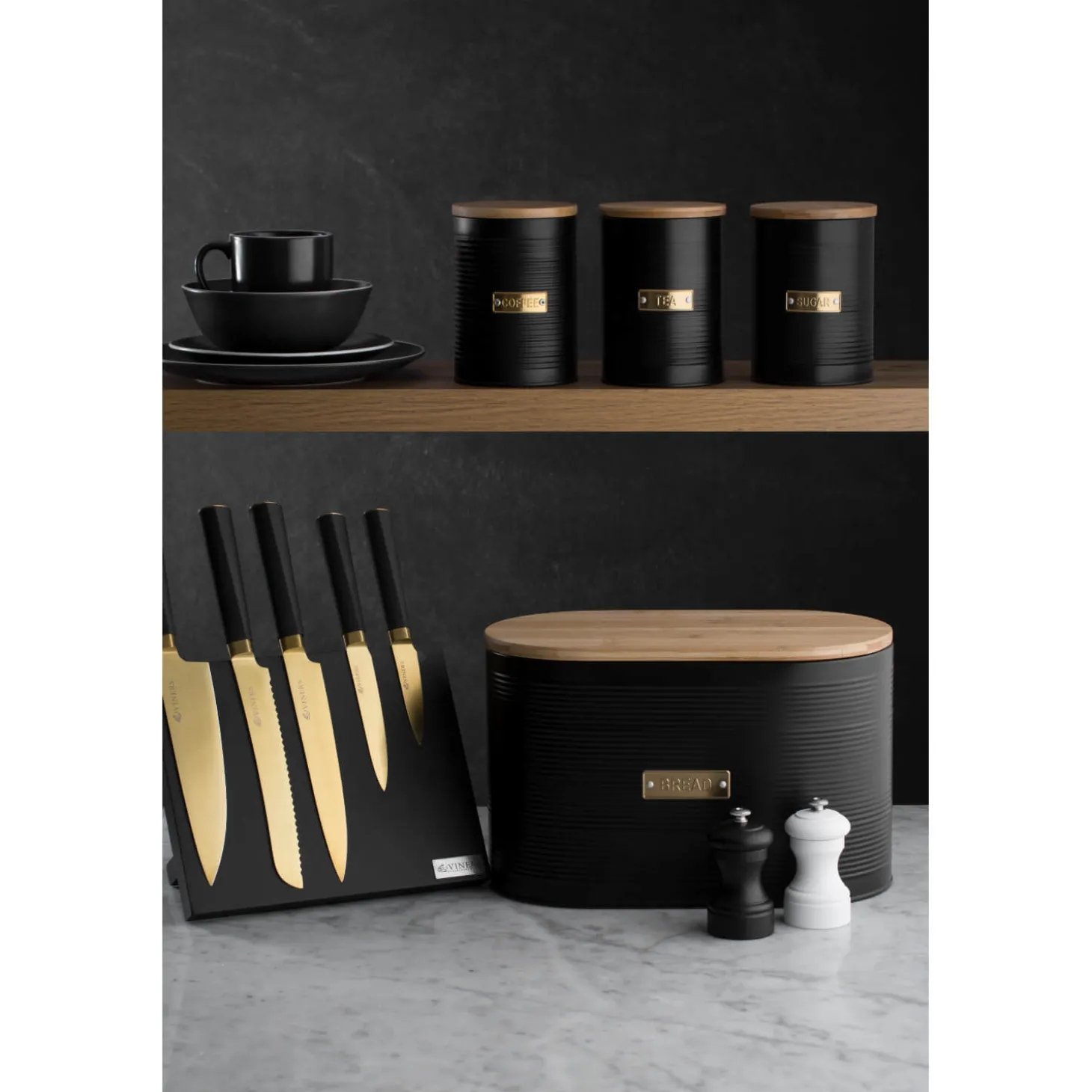Typhoon Living Bread Bin - Otto Black
