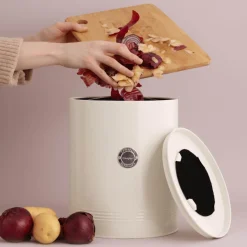 Typhoon Living Large 5-Litre Compost Caddy - Cream