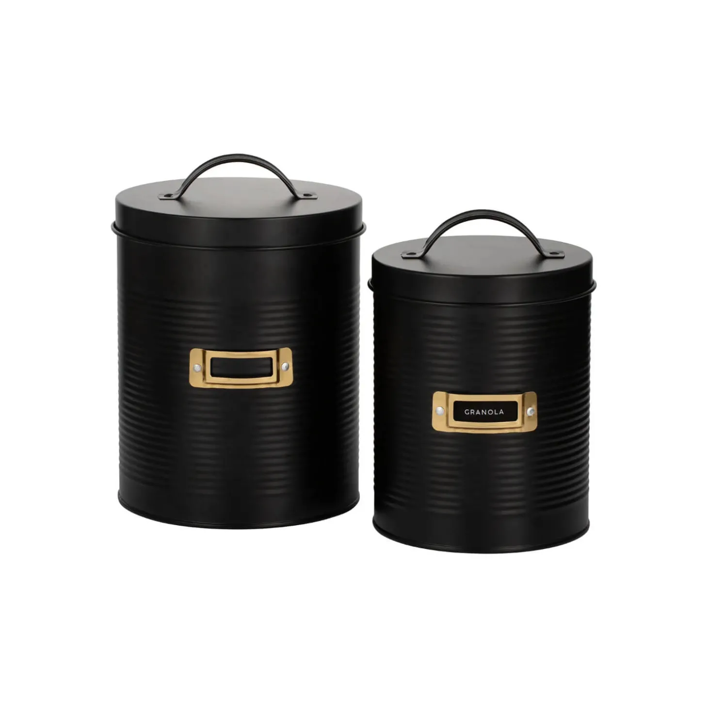 Typhoon 2-Piece Round Storage Canisters - Otto Black