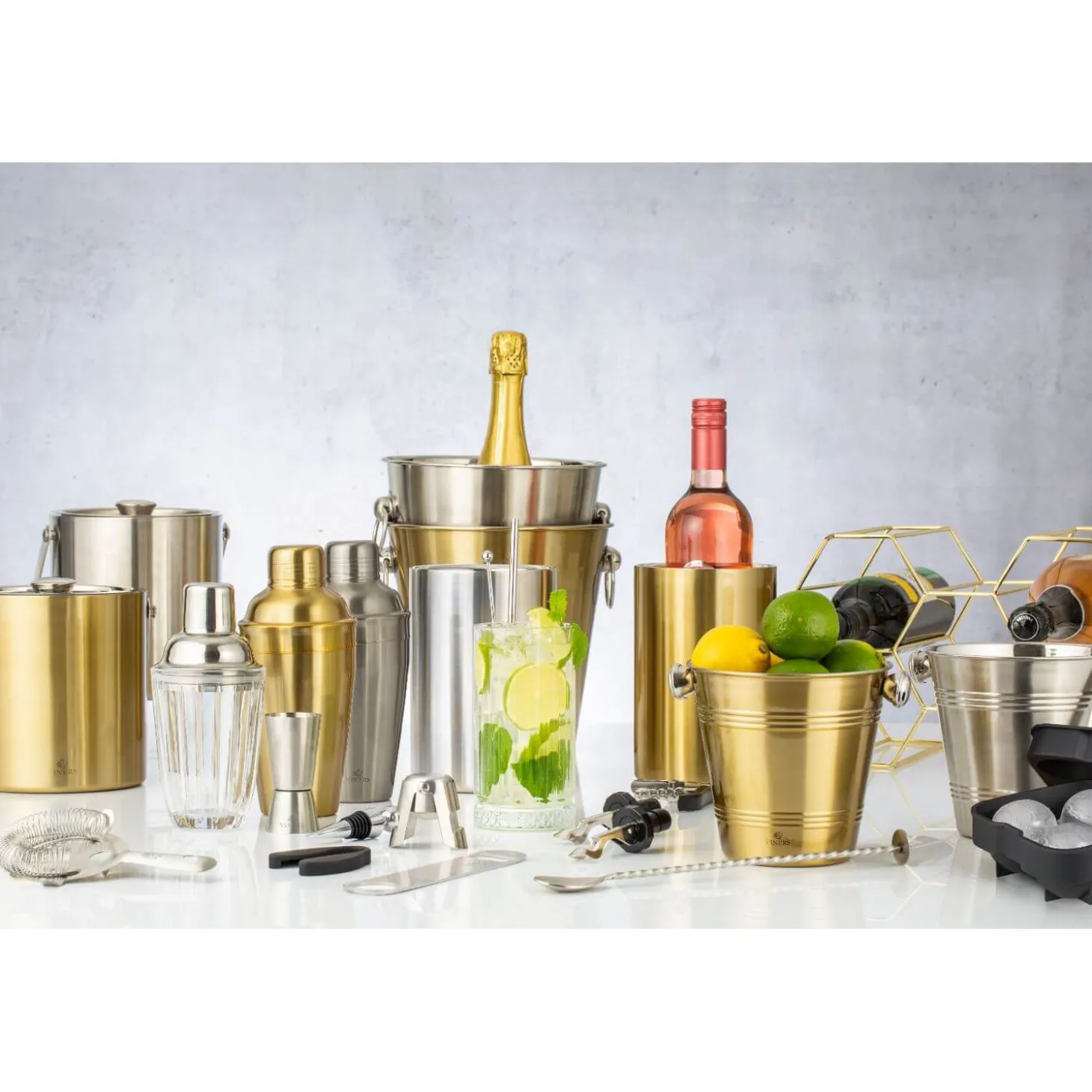 Viners Barware Double Walled Wine Cooler - Gold