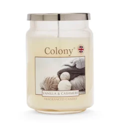 Wax Lyrical Colony Large Scented Candle Jar - Vanilla & Cashmere