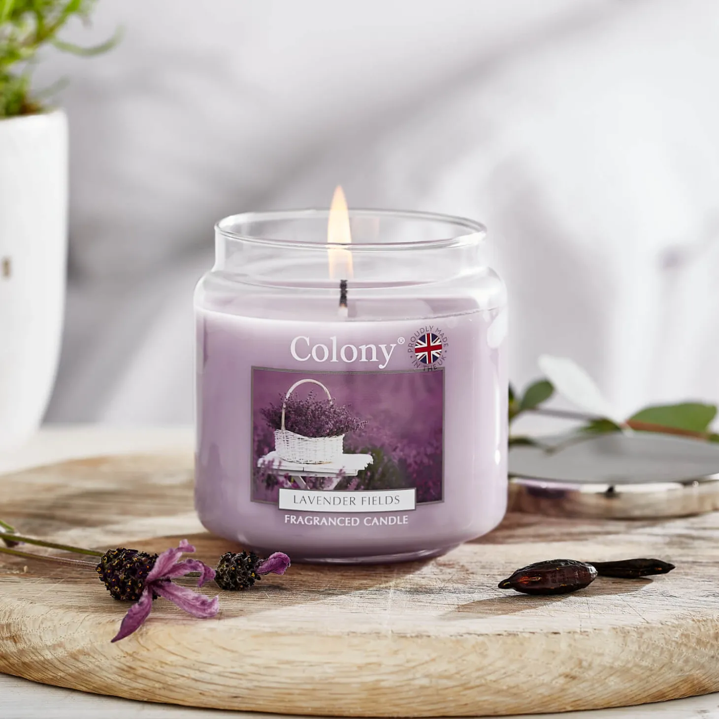 Wax Lyrical Colony Medium Scented Candle Jar - Lavender Fields