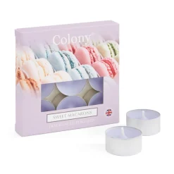 Wax Lyrical Colony Pack of 9 Scented Tealights - Sweet Macarons