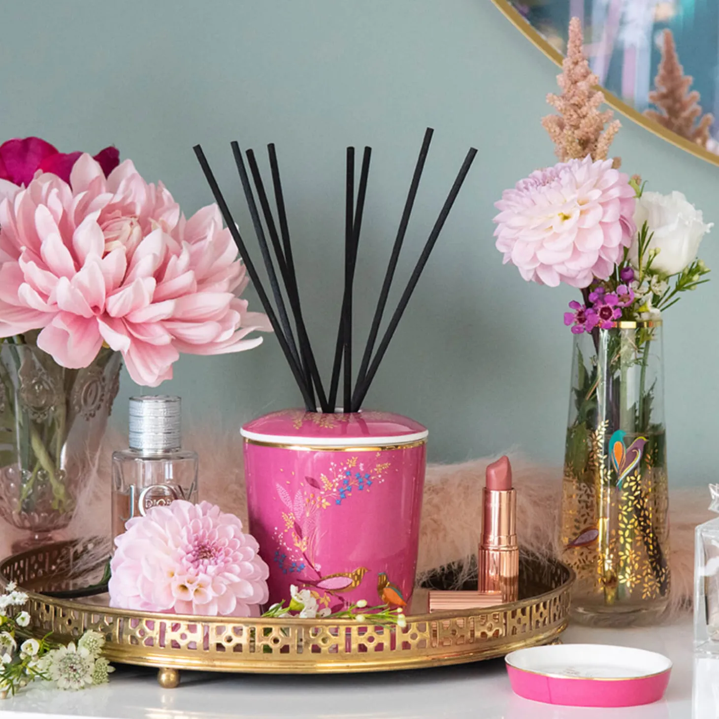Wax Lyrical Sara Miller 200ml Ceramic Reed Diffuser - Sandalwood, Cardamom & Oud