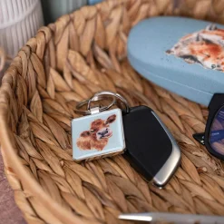 Wrendale Designs by Hannah Dale Key Ring - Mooo - Cow