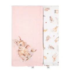 Wrendale Designs by Hannah Dale Little Wren 100% Cotton Muslin Gift Set - Little Forest