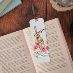 Wrendale Designs by Hannah Dale Bookmark - Field Of Flowers - Hare