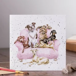 Wrendale Designs by Hannah Dale Card - Movie Night