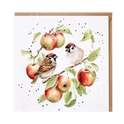 Wrendale Designs by Hannah Dale Card - The Apple Tree - Sparrow