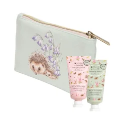 Wrendale Designs By Hannah Dale Mini Hand Creams With Gift Pouch - Woodlanders - Owl & Hedgehog
