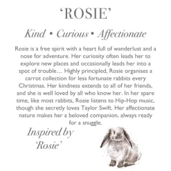 Wrendale Designs by Hannah Dale Plush Toy - Rosie the Rabbit