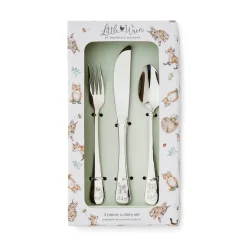 Wrendale Designs Little Wren Stainless Steel 3-Piece Cutlery Set